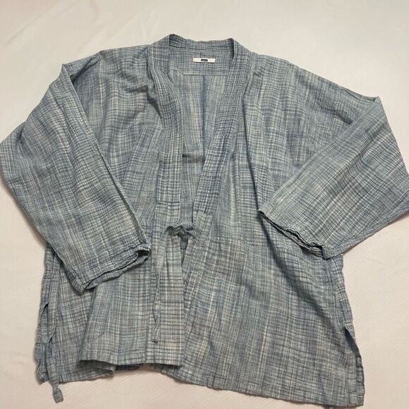 INDI Blue Kimono Lagenlook Cardigan Size 6 - Picture 1 of 10